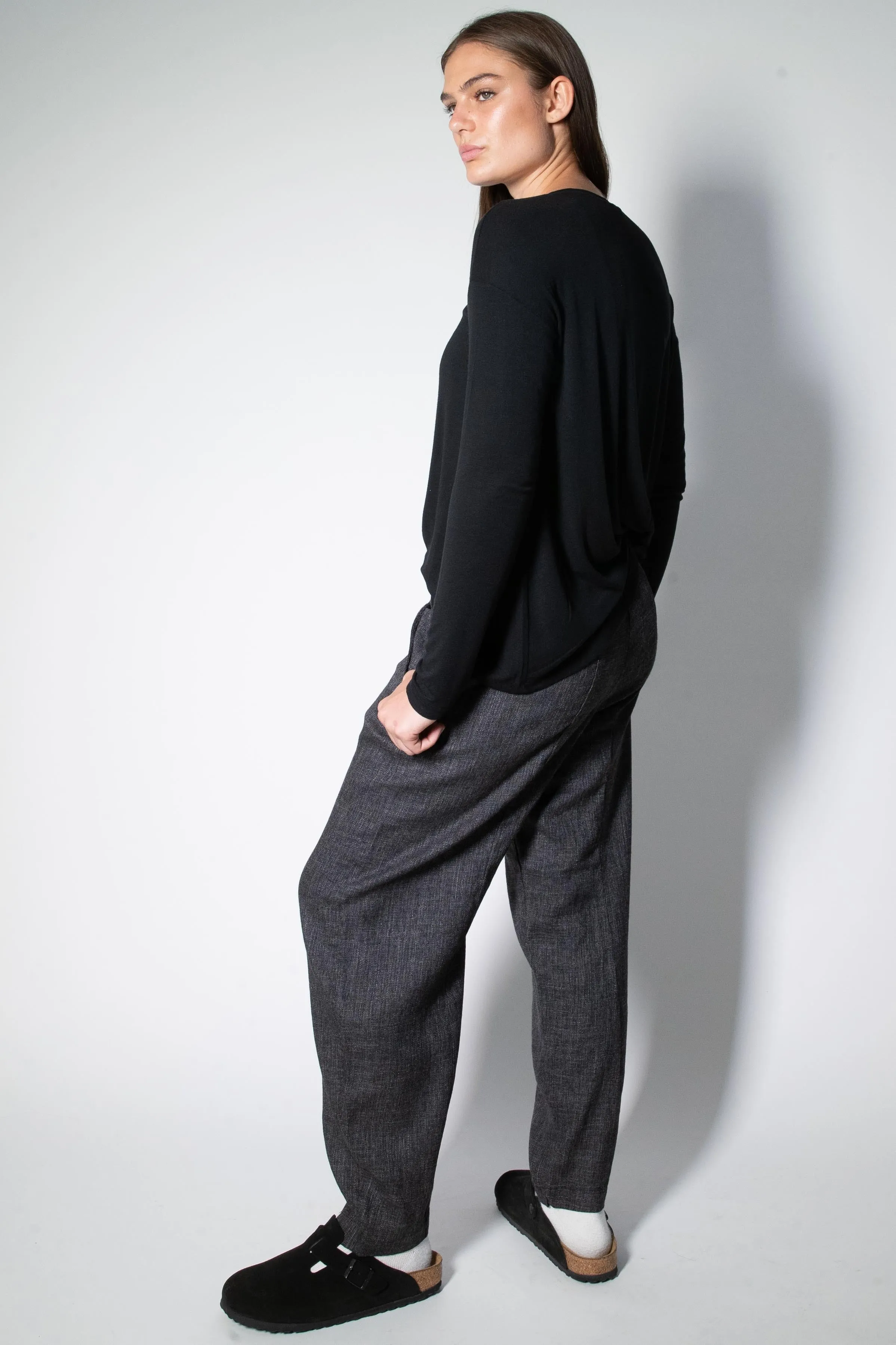 Transit Par Such Signature Split front Pant in Charcoal