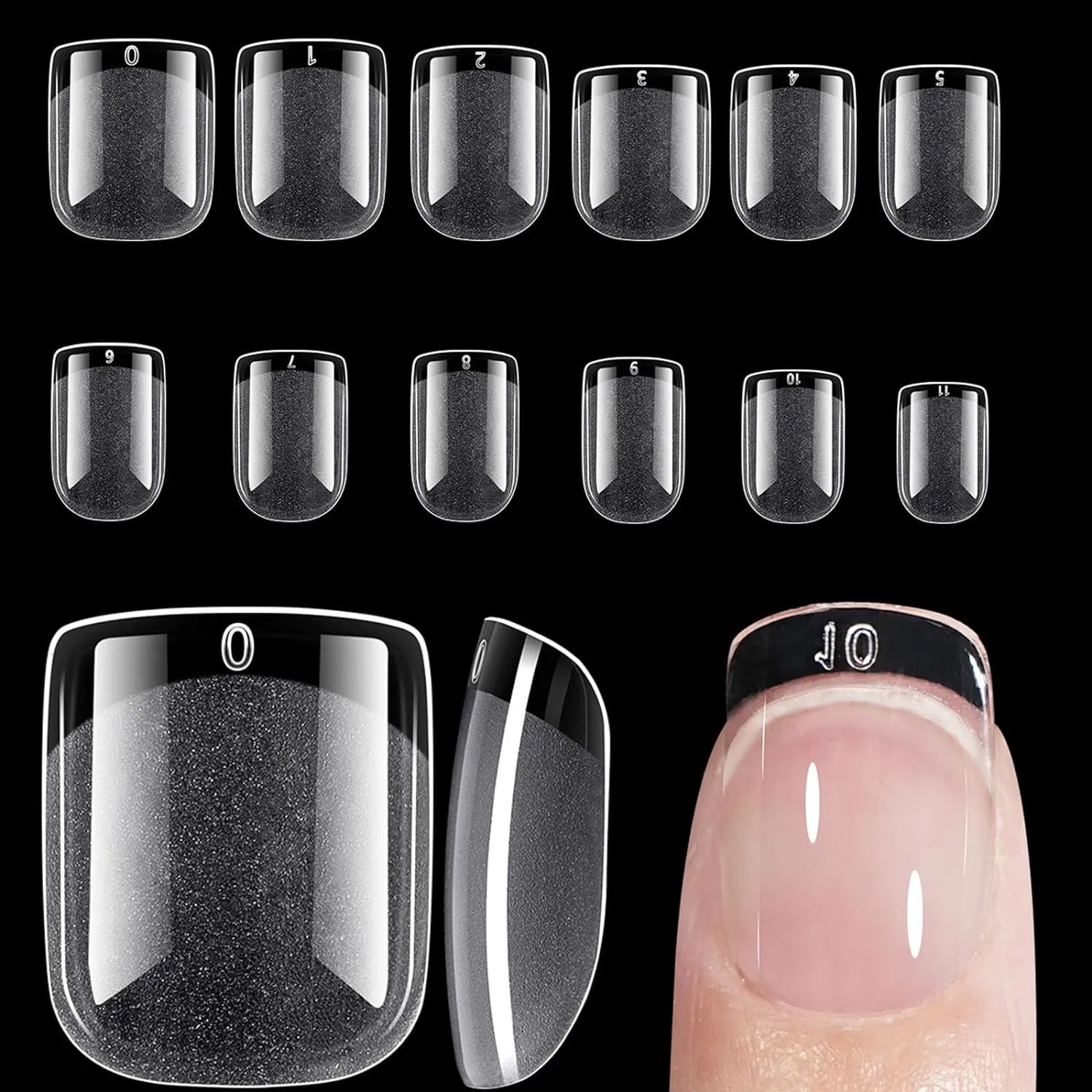 Ultimate Gel Nail Kit: 240 Short Almond Tips, 2-in-1 Glue, Base Coat, Lamp & More for Beginners