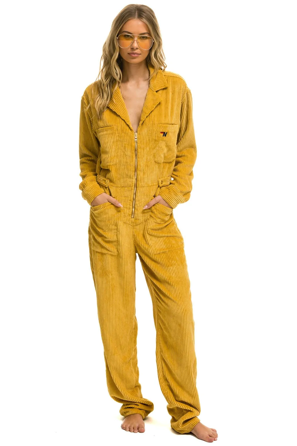 UNISEX CORDUROY FLIGHT SUIT - HONEY