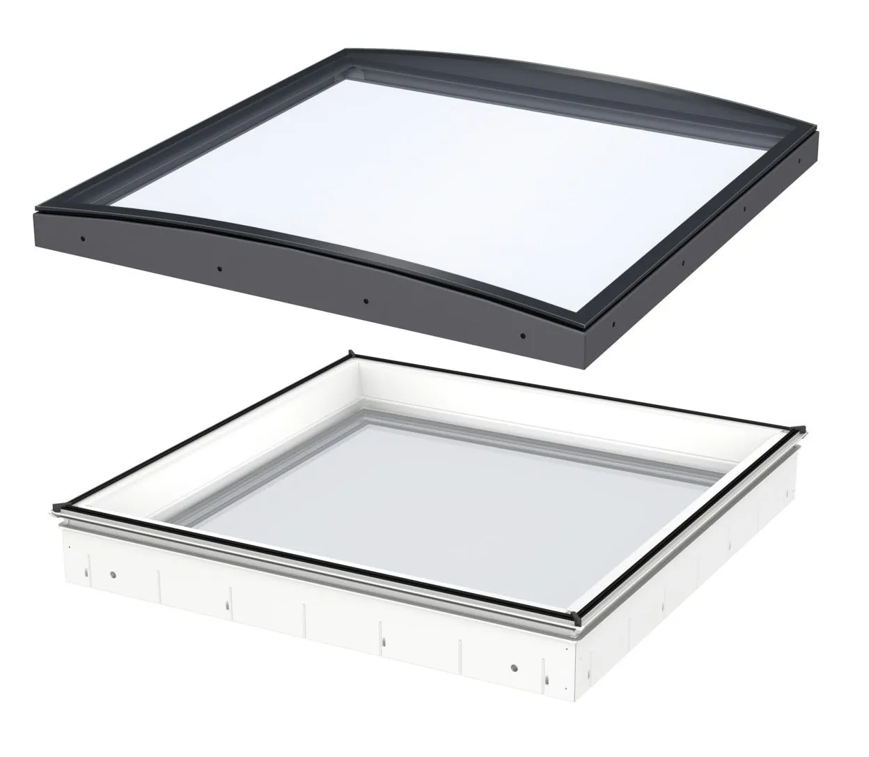 VELUX CFU 120090 1093 Fixed Curved Glass Package 120 x 90 cm (Including CFU Double Glazed Base & ISU Curved Glass Top Cover)