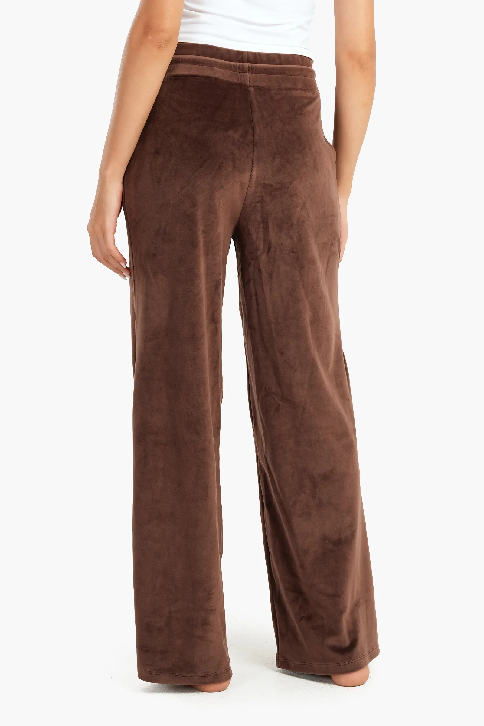 Velvet Wide Leg Pyjama Pants