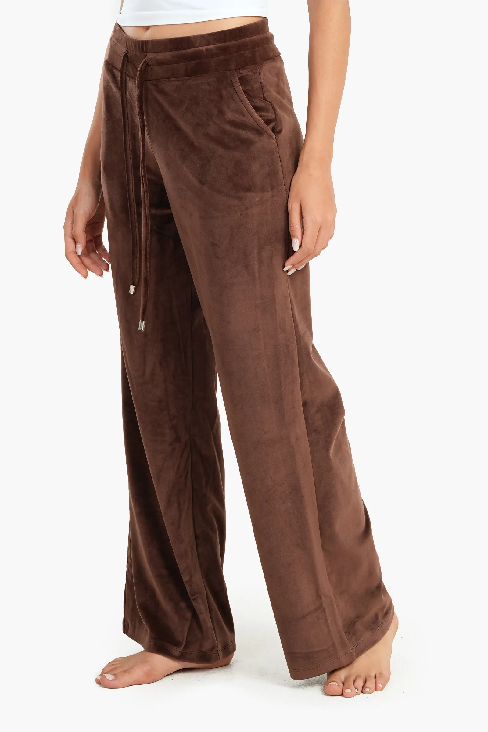 Velvet Wide Leg Pyjama Pants