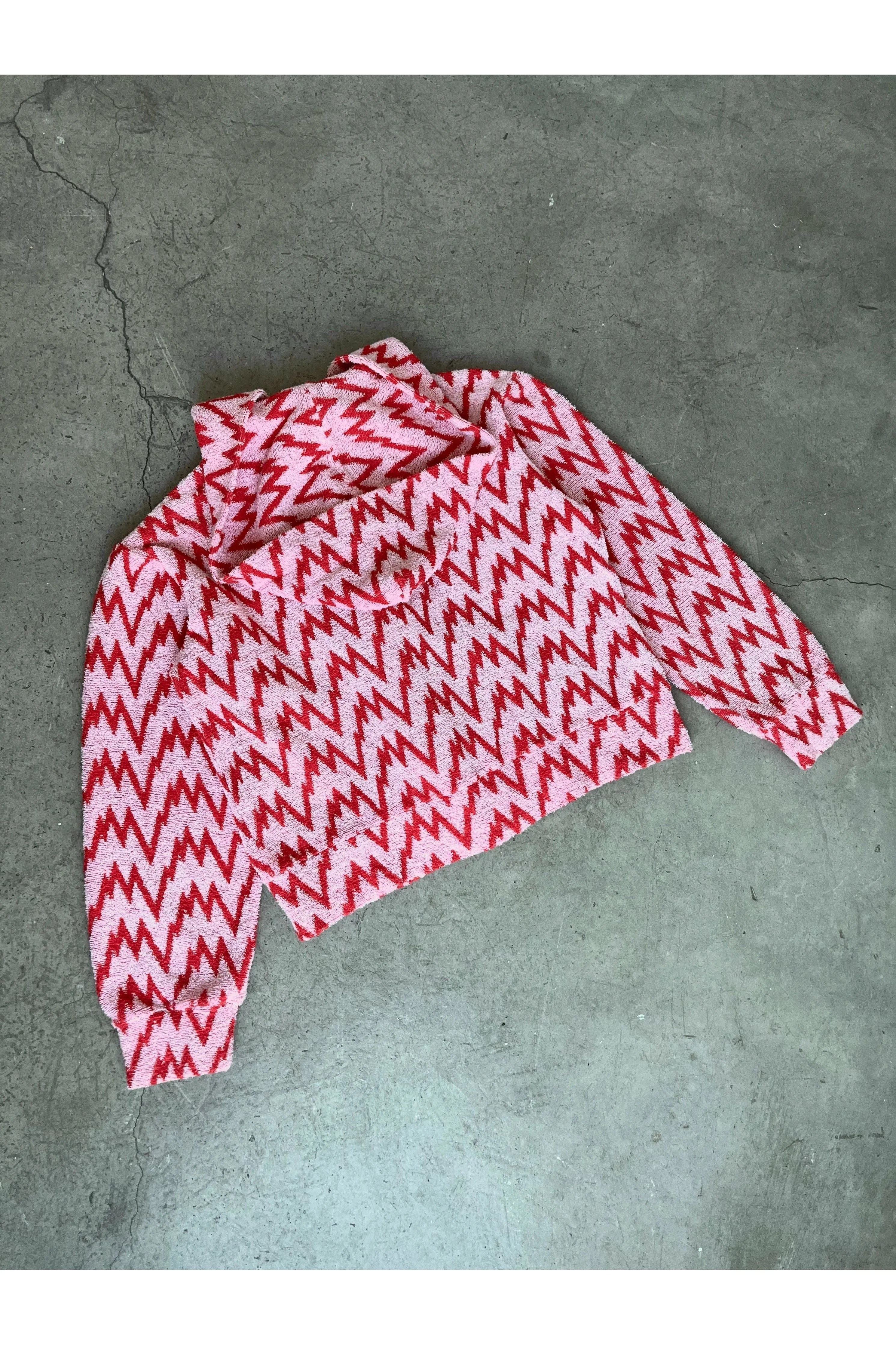 Vintage I. Magnin Terry Zig Zag Hoodie - Size M