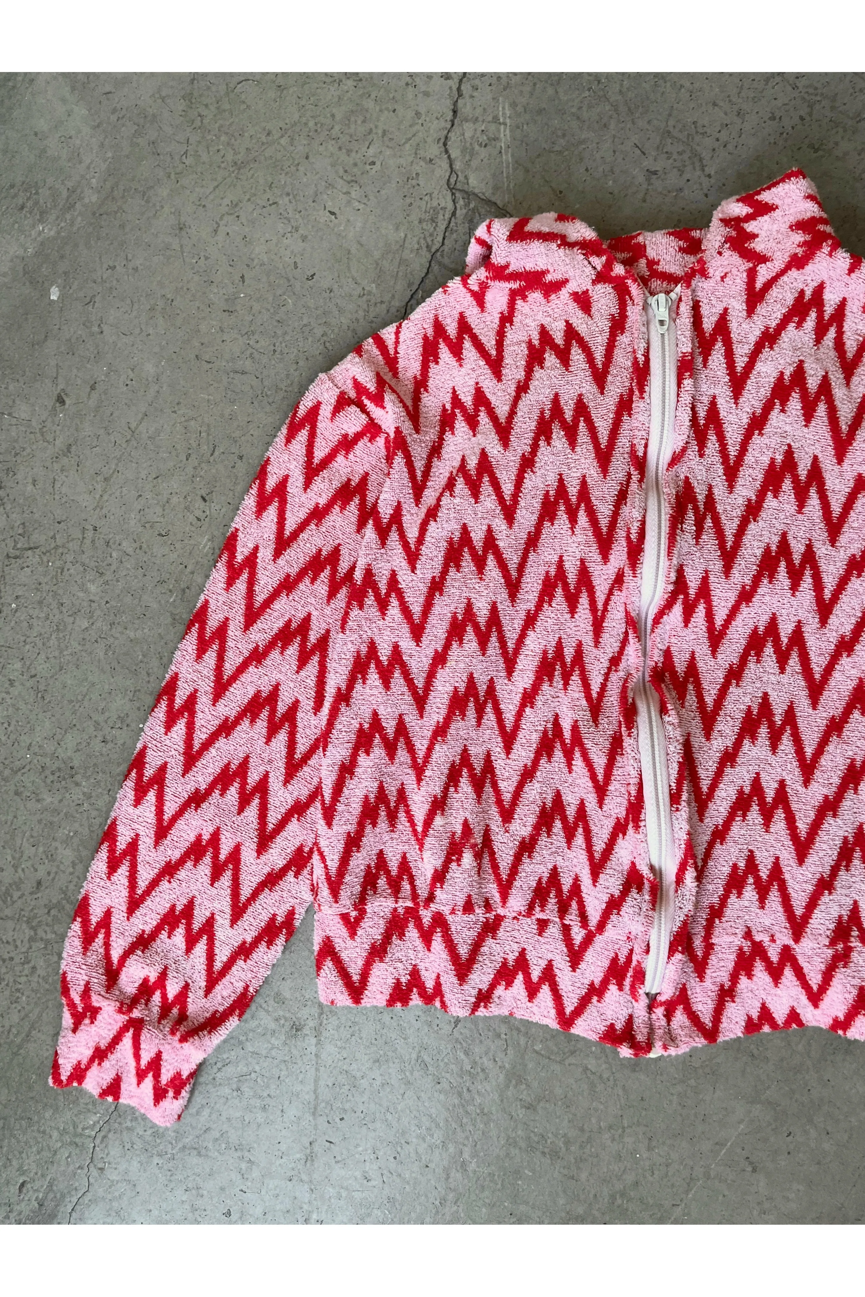 Vintage I. Magnin Terry Zig Zag Hoodie - Size M