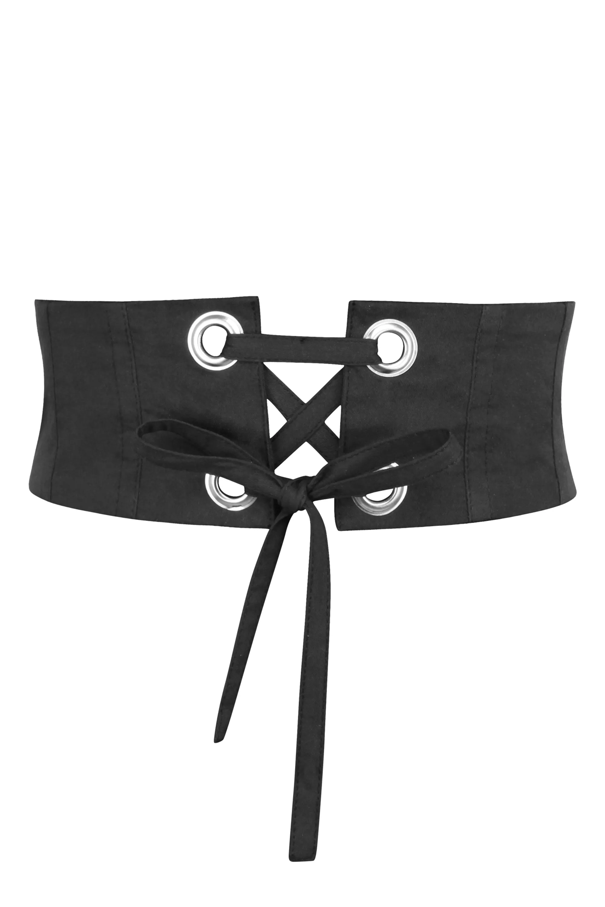 Violet Black Cotton Corset Style Belt