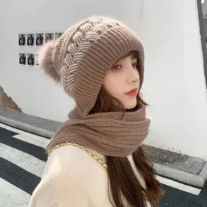 Winter Women Hat Scarf