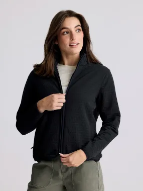 Women's Gridback Fleece Jacket - Black