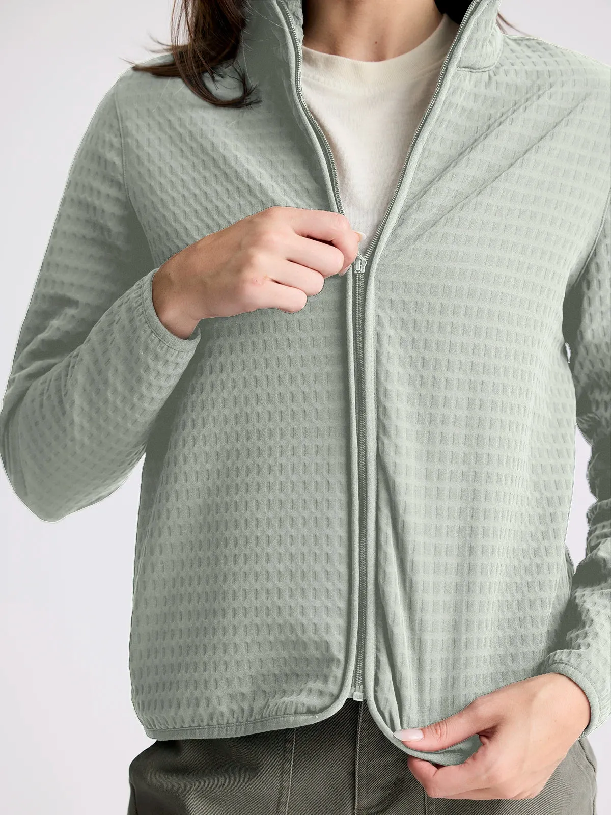 Women's Gridback Fleece Jacket - Desert Sage