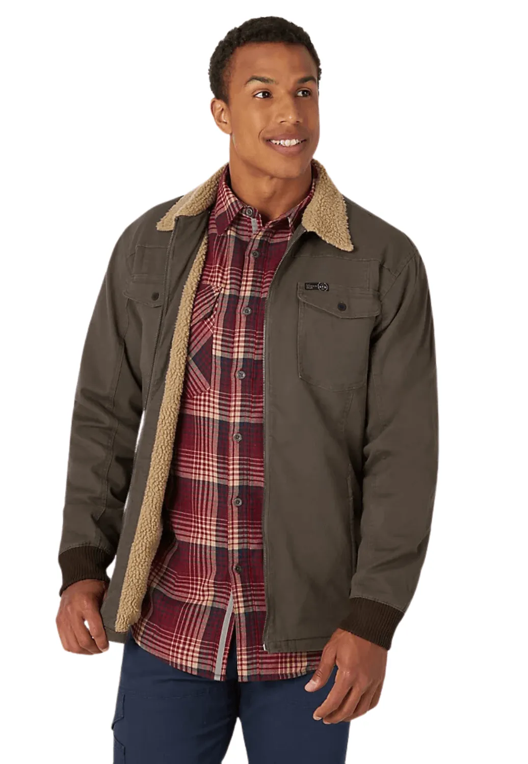 Wrangler Mens Sherpa Lined Denim Jacket