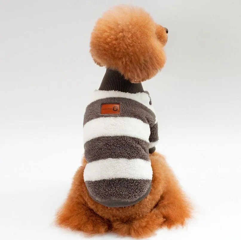 ZA7F Pet Dog Warm Clothes Puppy Jumpsuit Hoodies Vest